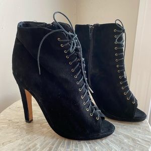 Dolce Vita Black Peep toe booties.